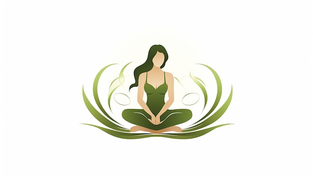 Photo create a logo for women yoga