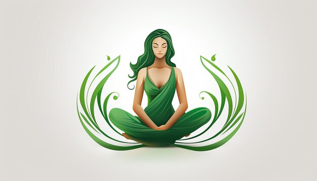 Photo create a logo for women yoga