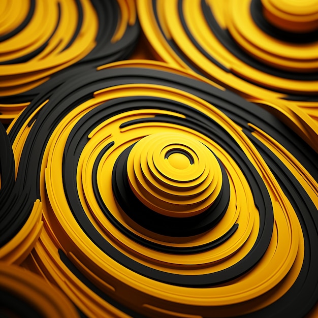 create a mesmerizing ed abstract render yellow