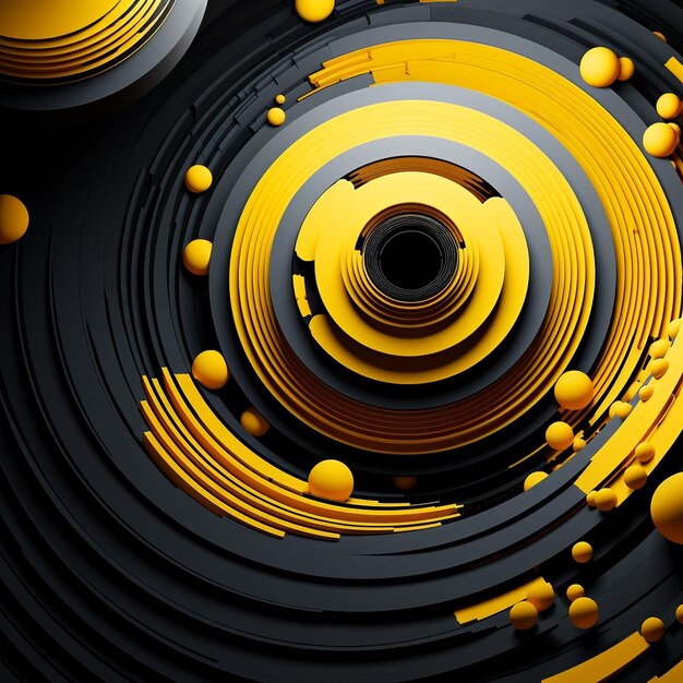 create a mesmerizing ed abstract render yellow