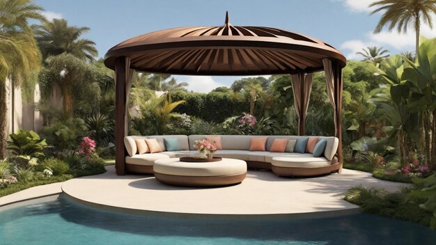 create a modern gazebo with a