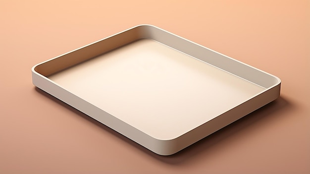 Create a realistic paper tray mockup