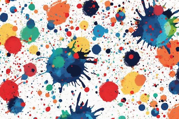 create a seamless pattern of colorful paint splatters AI generated