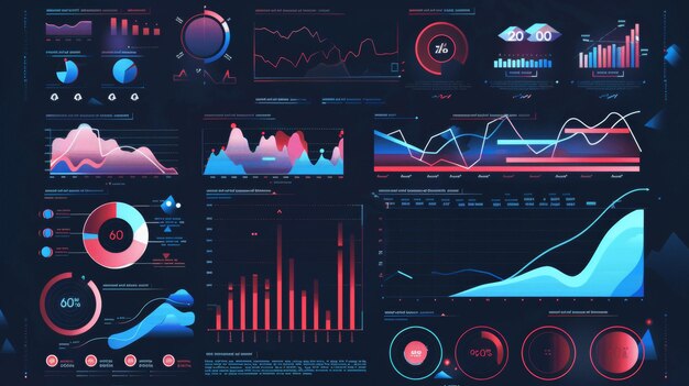 Photo create a visualization of social media analytics and metrics tracking engagement