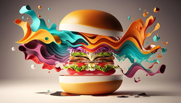 Create Your Perfect Burger Endless Possibilities in Our Illustrations AI Generative