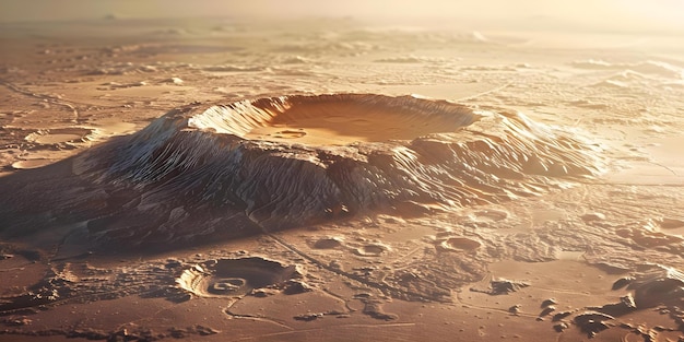 Creating a 3D model of Olympus Mons on Mars against a contemporary space background Concept 3D Modeling Olympus Mons Mars Space Background Contemporary Art