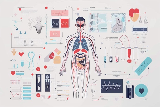 Photo creating effective medical diagrams and infographi generative ai