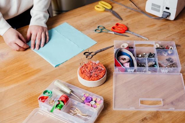 Creating a pattern for sewing handmade medical mask