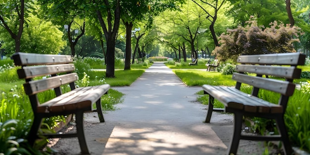 Creating an Urban Park with Green Spaces Trees Pond Walking Paths Benches and Sustainable Elements Concept Urban Park Design Green Spaces Trees and Plants Pond and Wildlife