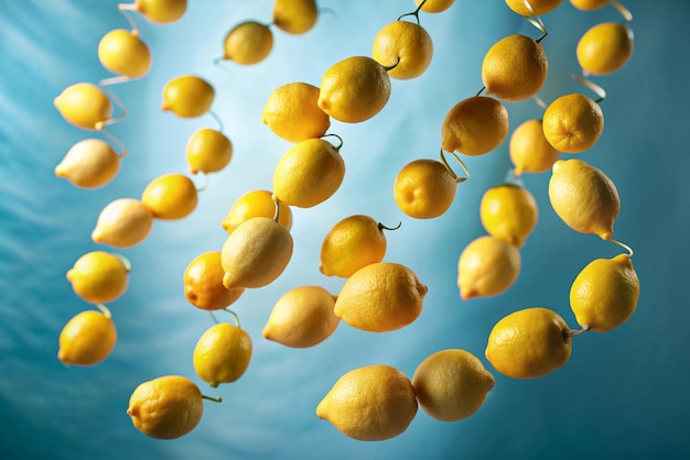 Photo creative 3d helix of lemon illustrations