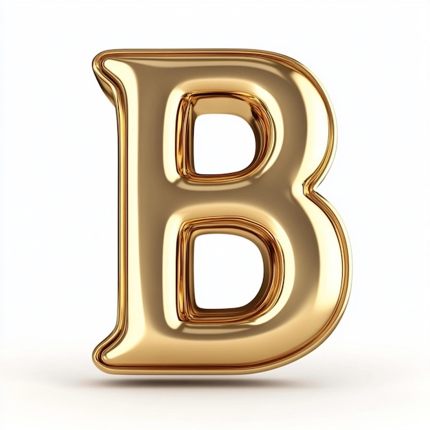 Photo creative 3d render of letter b in vibrant color