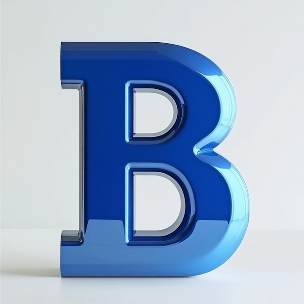 Photo creative 3d render of letter b in vibrant color