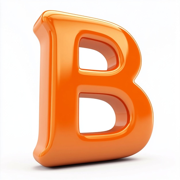 Photo creative 3d render of letter b in vibrant color