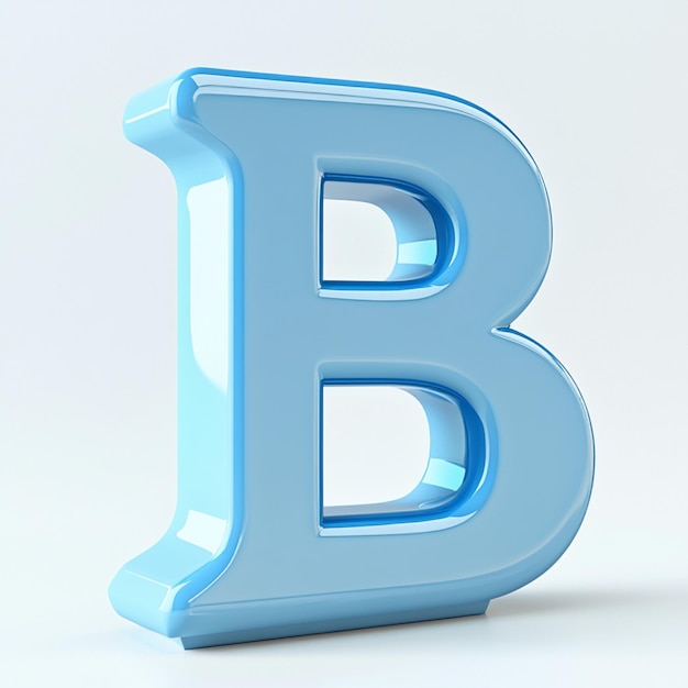 Photo creative 3d render of letter b in vibrant color