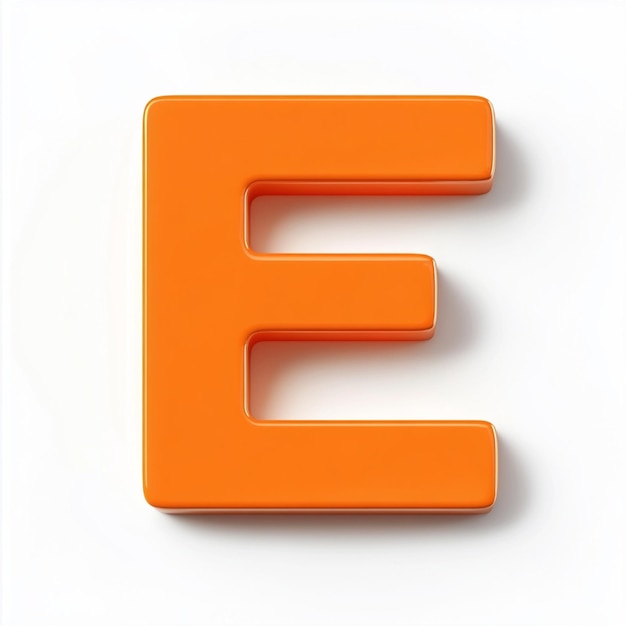 Photo creative 3d render of letter e in vibrant color