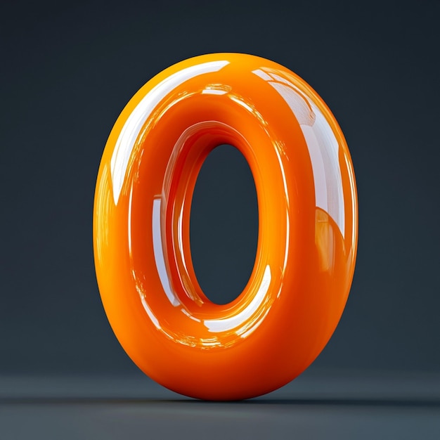 Photo a creative 3d rendering of the number zero in vibrant color