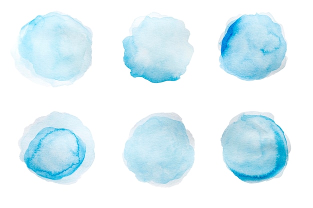 Creative abstract watercolor blue circles