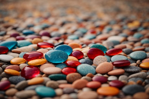 Creative background abstract colorful pebbles close filter ar c