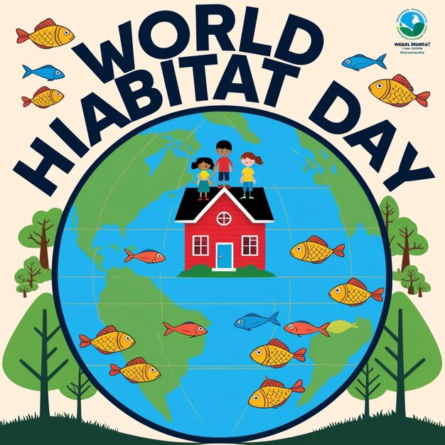 Photo creative background for world habitat day