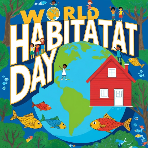 Photo creative background for world habitat day