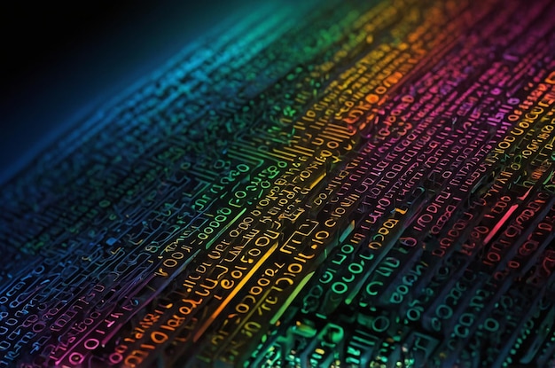 Creative Binary Coding Wallpaper with D Software Programming