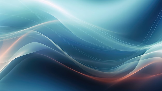 The creative blue smooth abstract wavy background Generative AI AIG21