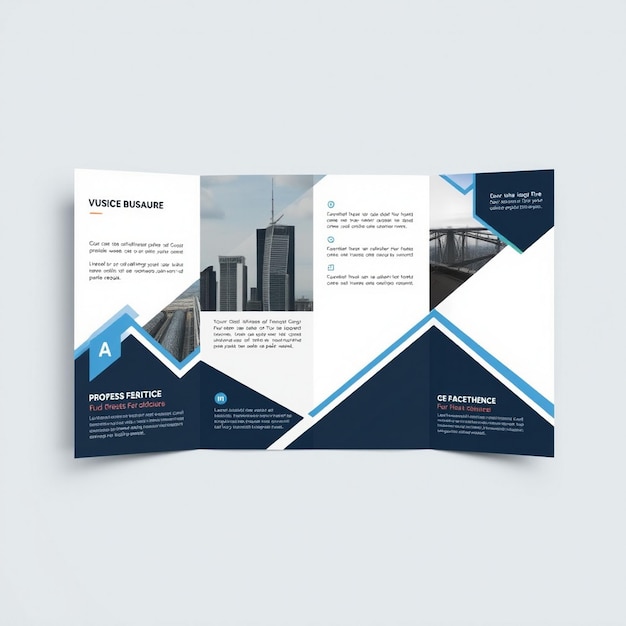 Creative business trifold brochure template