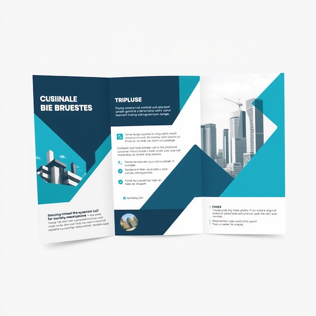 Creative business trifold brochure template