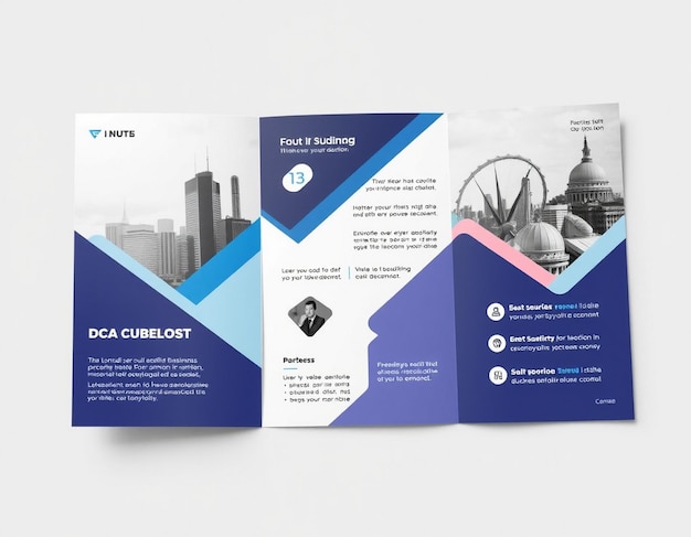 Photo creative business trifold brochure template