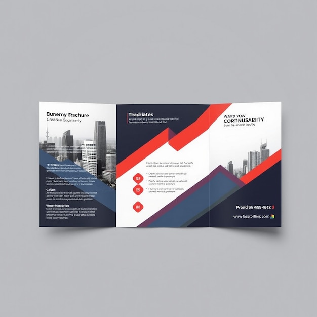 Photo creative business trifold brochure template