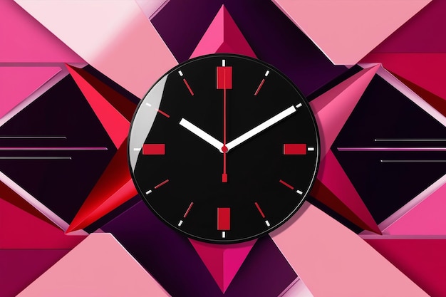 Photo creative clock face geometry design