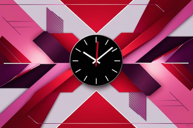 Photo creative clock face geometry design