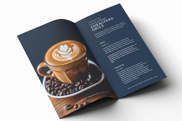 Creative coffee shop bifold brochure