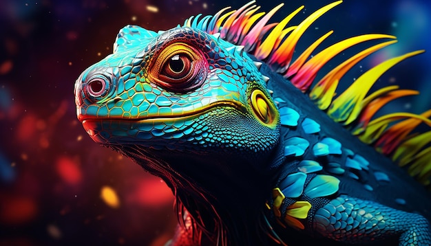 Creative colorful animal caracter illustration