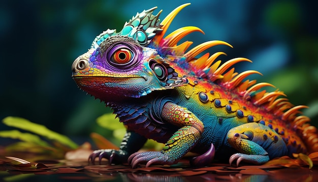 Creative colorful animal caracter illustration