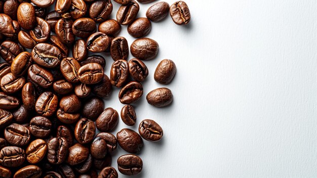 Creative composition of food magazine style coffee beans