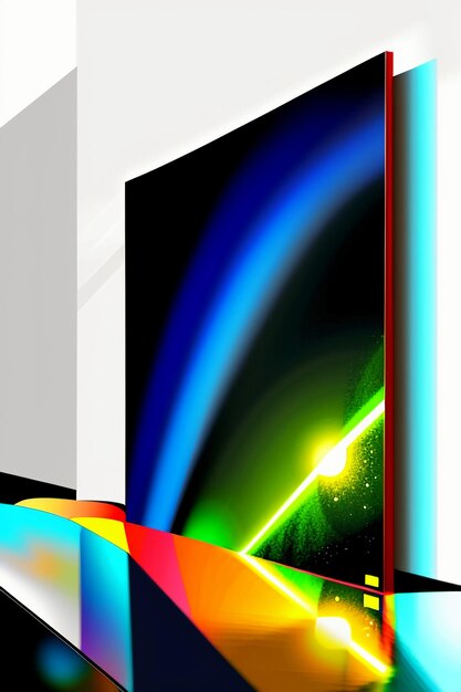 Photo creative concept abstract art new idea innovation colorful illustration wallpaper background