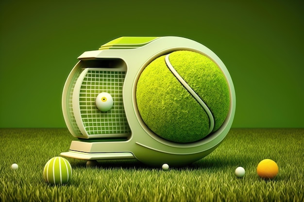 A creative concept for a big tennis field AI generation