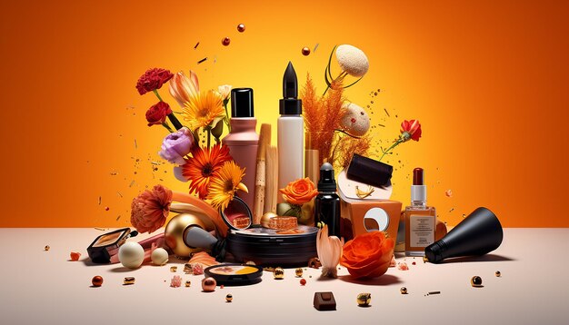 Creative Cosmetics composition for advertisement Commercial photoshoot