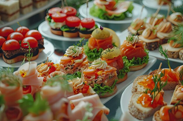 Creative and Delicious Food Canapes Snacks and Appetizers for Catering Events