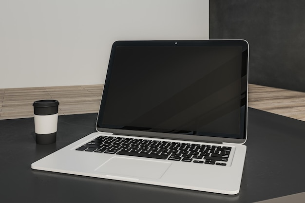 Creative designer desktop with laptop