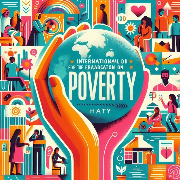 Photo creative designs for international day of poverty eradication