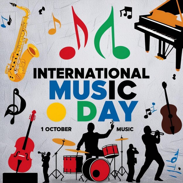 Photo creative designs for international music day celebrations