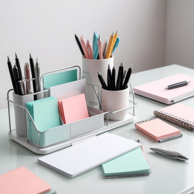 Creative Desk Organization Ideas with a Box of Office Supplies for a ClutterFree Workspace