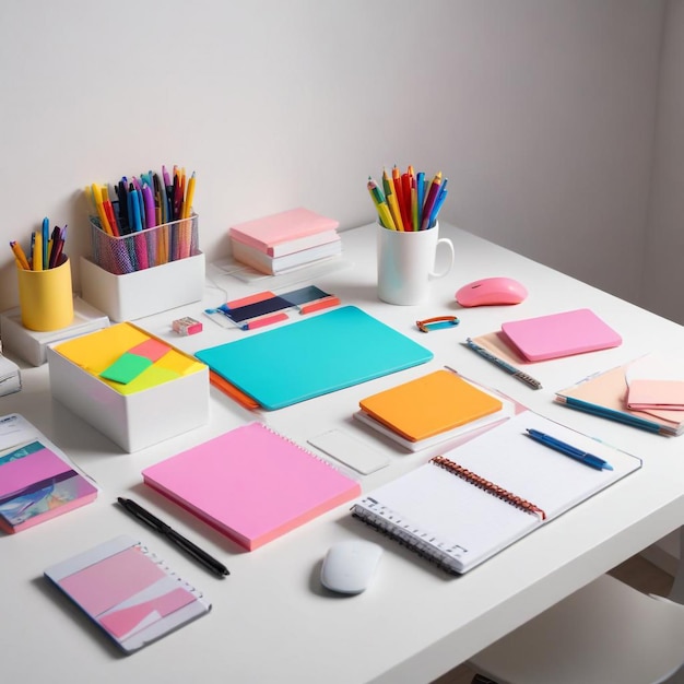 Creative Desk Organization Ideas with a Box of Office Supplies for a ClutterFree Workspace