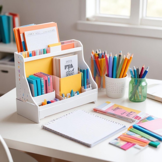 Creative Desk Organization Ideas with a Box of Office Supplies for a ClutterFree Workspace