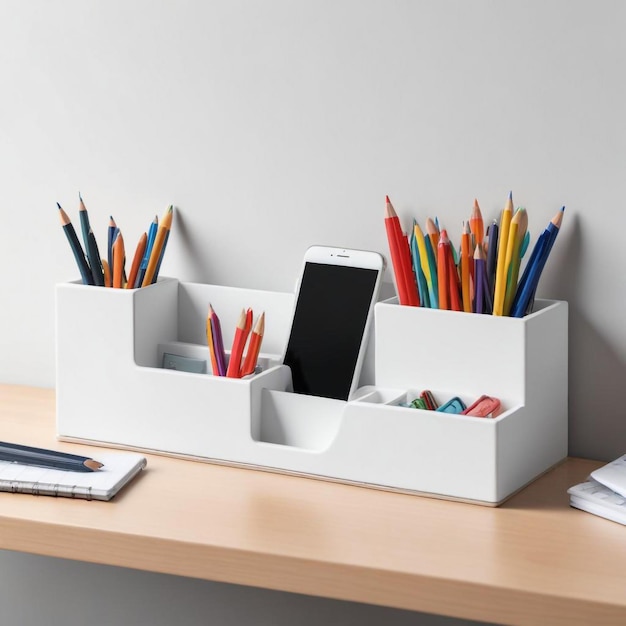 Creative Desk Organization Ideas with a Box of Office Supplies for a ClutterFree Workspace