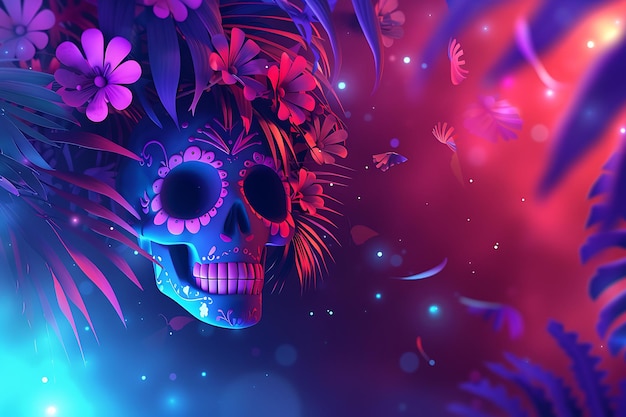 Creative dia de muertos background concept