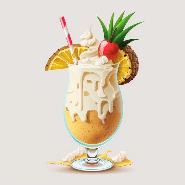 Creative Digital Art Pina Colada Drink