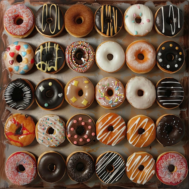 Photo creative donut display